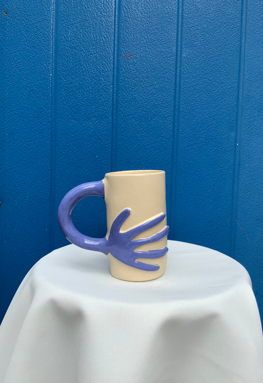 kubek podaj rękę błękit