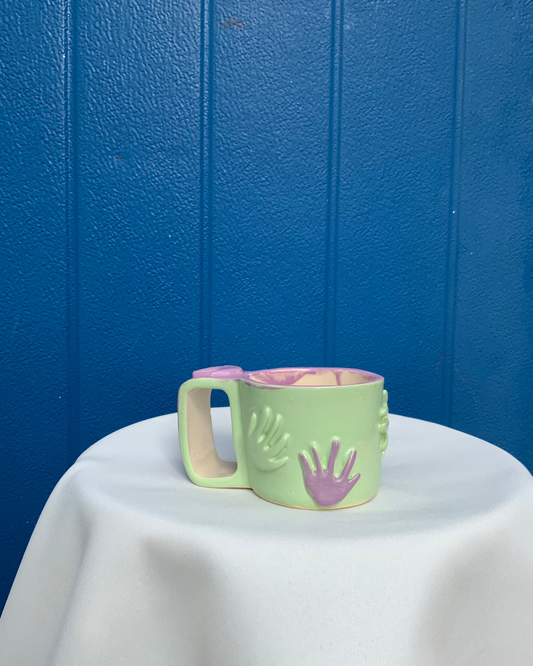 kubek podaj rękę zieleń